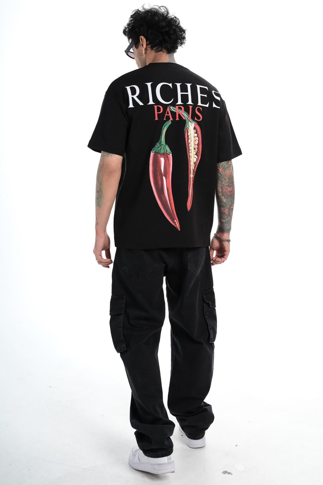 T-SHIRT RICHES PARIS - PIMENT