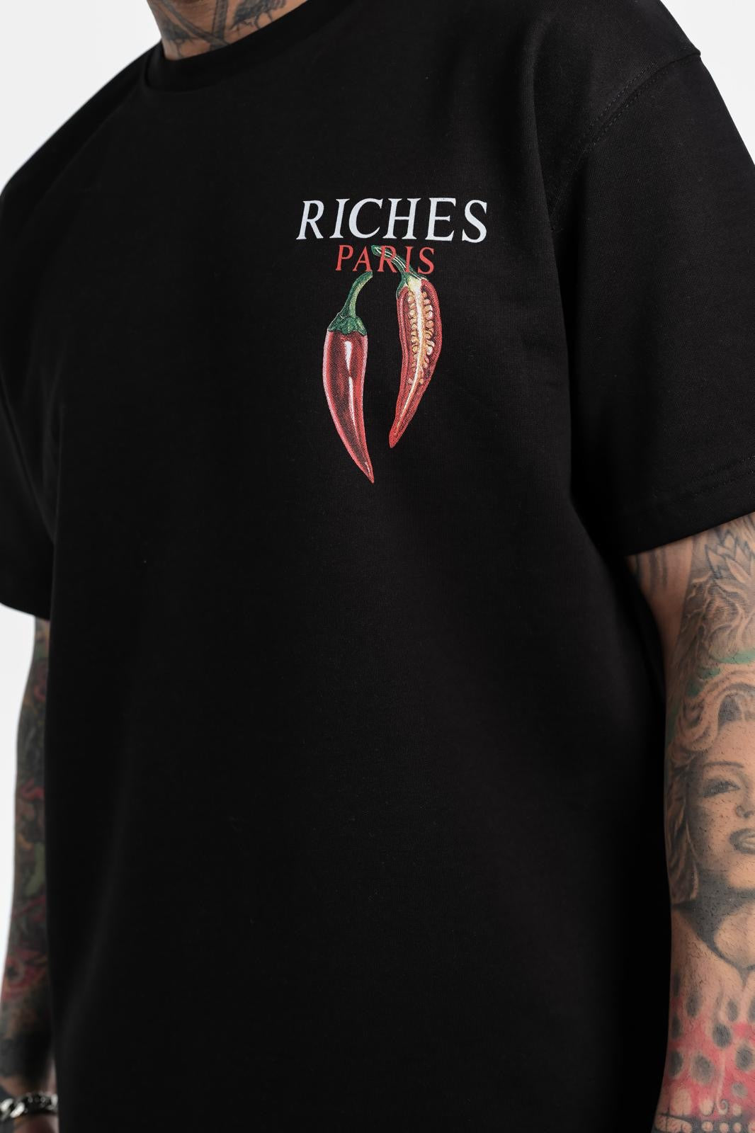 T-SHIRT RICHES PARIS - PIMENT