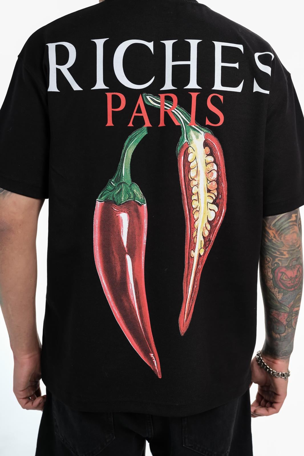 T-SHIRT RICHES PARIS - PIMENT