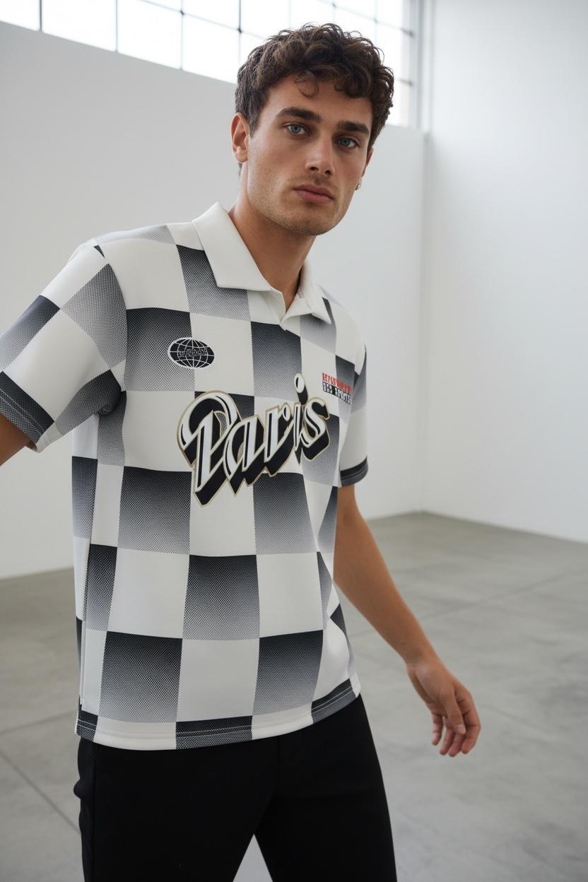 Polo Paris Damier Noir & Blanc