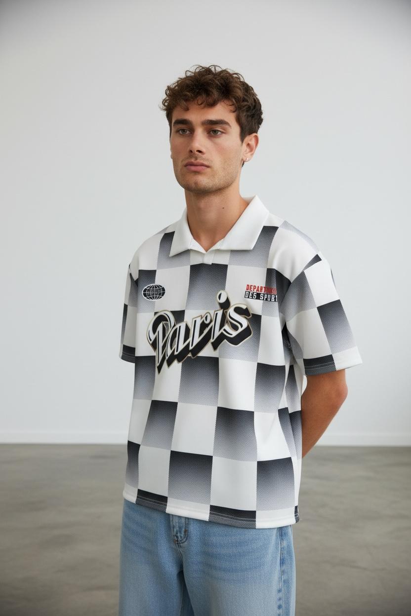 Polo Paris Damier Noir & Blanc